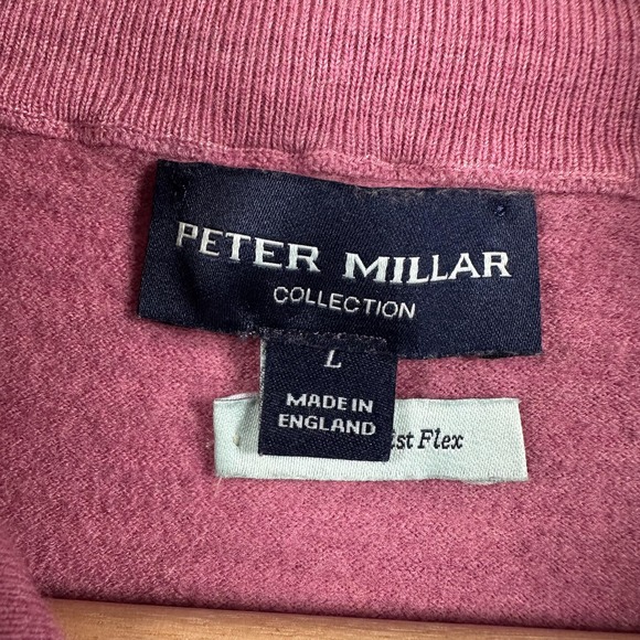 Peter Millar Excursionist Flex Sweater Mens Large (Fits Medium) Pink Merino - Picture 3 of 16